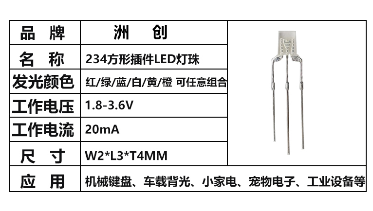 “234燈珠，234雙色燈珠”/